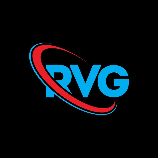 El logotipo de RVG, la letra RVG, el diseño del logotipo, las iniciales, el logotipo RVG vinculado con un círculo y un monograma en mayúsculas, la tipografía RVG para el negocio tecnológico y la marca inmobiliaria.