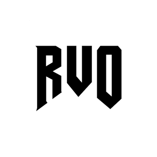 El logotipo de RVO es una combinación de colores blanco y negro RVO logotipo RVO vector RVO diseño RVO icono RVO alfabeto RVO tipografía RVO diseño de logotipo