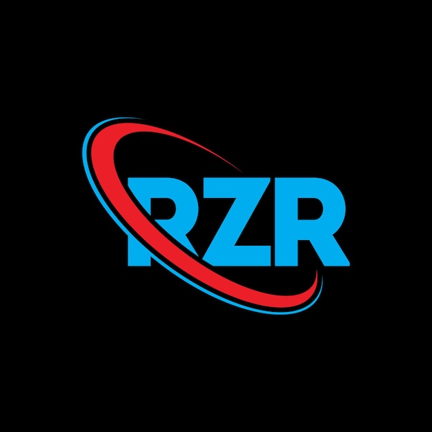 Logotipo de RZR RZR letra RZR diseño de logotipo de letra Iniciales RZR logotipo vinculado con círculo y mayúscula monograma logotipo RZR tipografía para negocios de tecnología y marca inmobiliaria