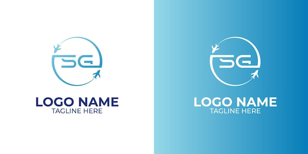Logotipo de S&G o diseño de logotipo de viaje