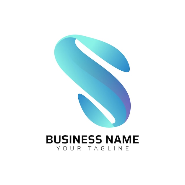 El logotipo de S Gradient Colorful 3D Pro