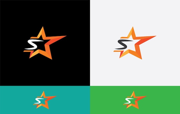 El logotipo de S Star y s tiene un fondo negro y azul.