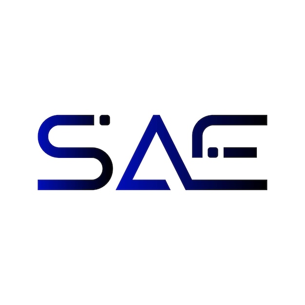 Logotipo SAE gradiente de monograma inicial diseño vectorial de identidad empresarial de marcas de letras minimalistas modernas