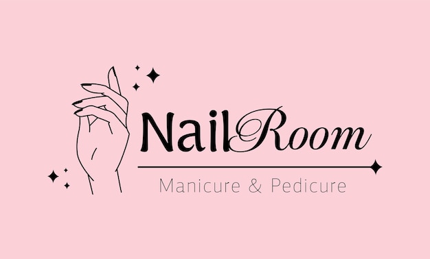 Logotipo de sala de uñas vector