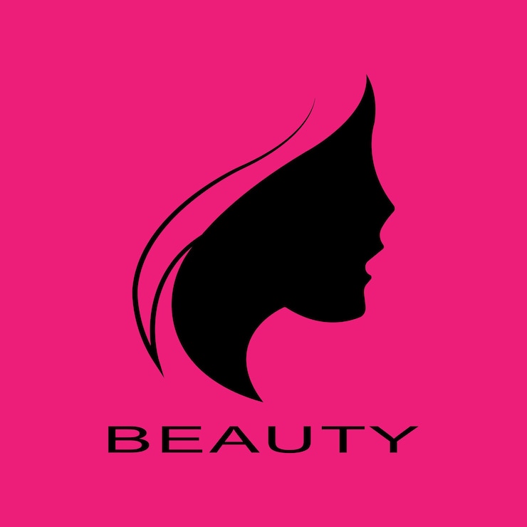 Logotipo de salón de belleza artista de maquillaje de la industria de la salud