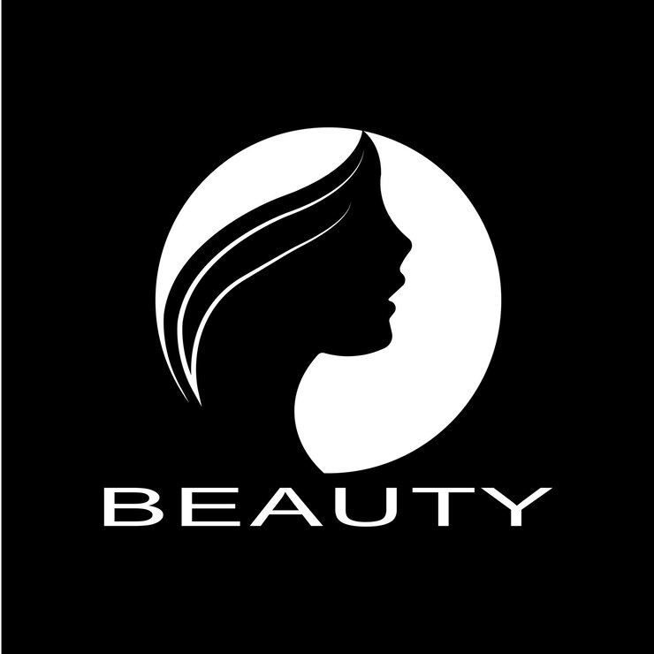 Logotipo de salón de belleza artista de maquillaje de la industria de la salud