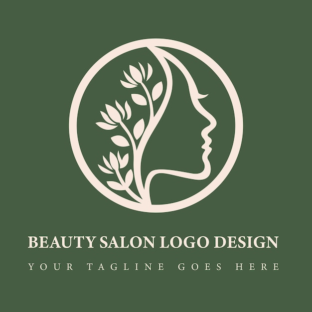 Logotipo de salón de belleza de lujo Logotipo de salon de belleza Logotipo de moda Logotipo de cara de mujer Logotipo minimalista Logotipo de oro Premium