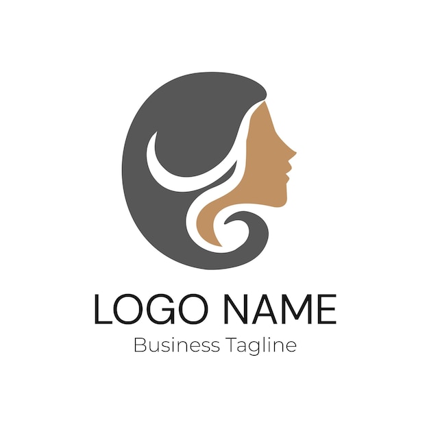 Logotipo del salón de peluquería Diseño de la plantilla de la marca