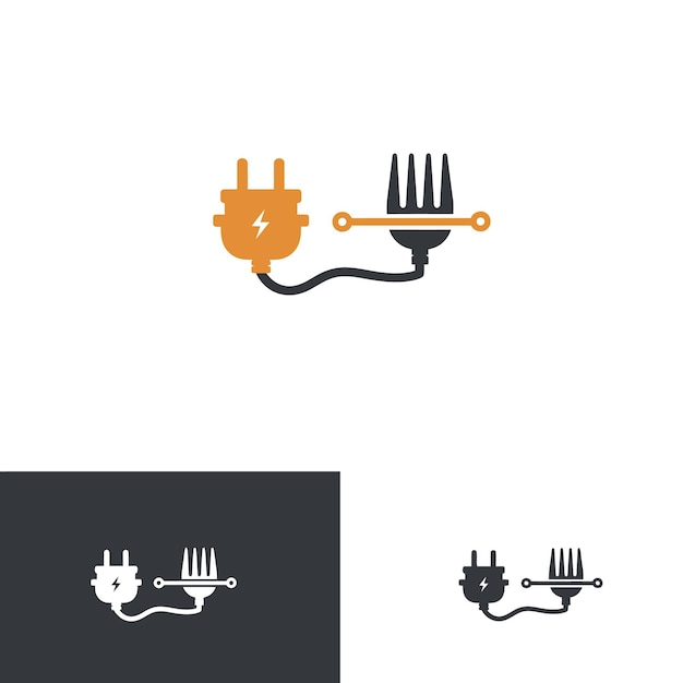 El logotipo del salón de peluquería eléctrico