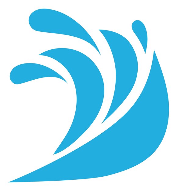 Logotipo de salpicadura de agua Curva de líquido ecológico limpio
