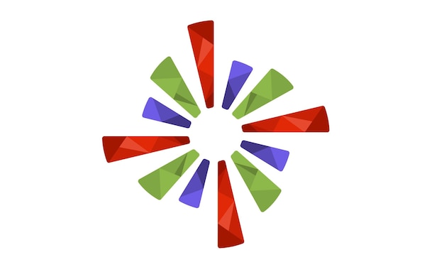 Logotipo de salpicadura poligonal abstracto