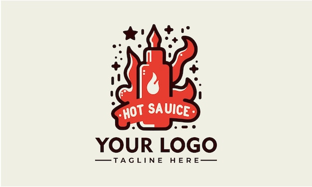 Vector logotipo de la salsa icono de la comida logotipo del restaurante plantilla de logotipo de salsa picante