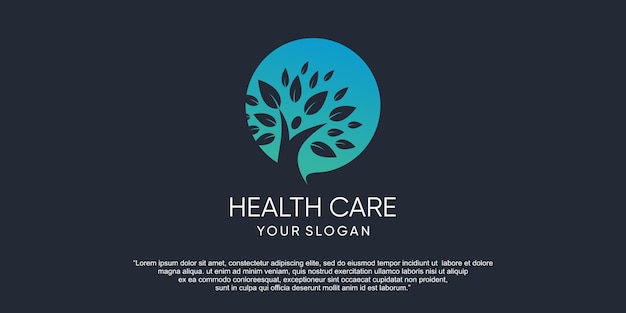 Logotipo de salud con concepto abstracto creativo moderno