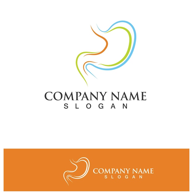 Logotipo de salud estomacal diseño de ilustración vectorial creativo Gastroenterología Logotipo saludable elemento icono Plantilla de vector de icono de salud estomacal