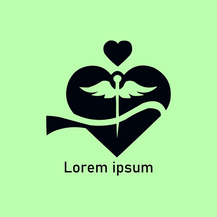 Vector logotipo de salud en fondo blanco