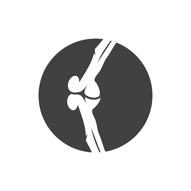 Logotipo Salud Ósea Ilustración Simple Plantilla Silueta Diseño Vectorial