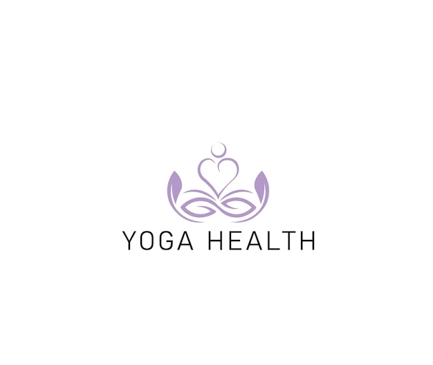 Vector logotipo de salud de yoga