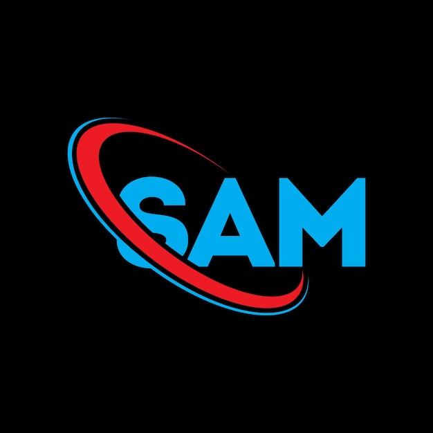 El logotipo SAM (Letter SAM) El logotipo de la letra SAM (Initial SAM) está vinculado con un círculo y un monograma en mayúsculas.