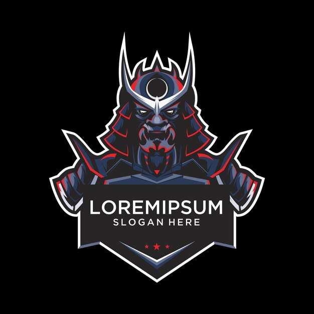 El logotipo del samurai es adecuado para logos de esports y juegos
