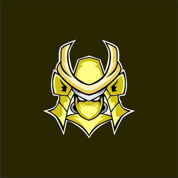 Logotipo de samurai esport en amarillo