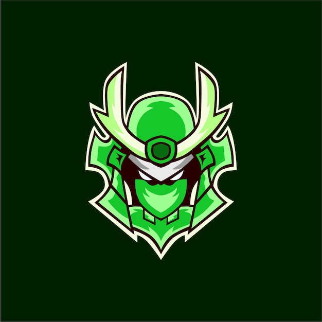 Logotipo de samurai esport en verde