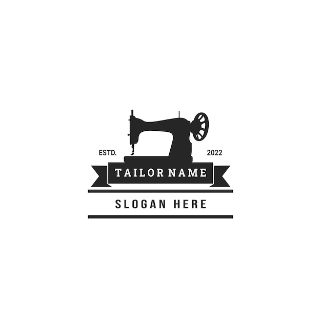 logotipo de sastre vintage. diseño para negocios de sastrería