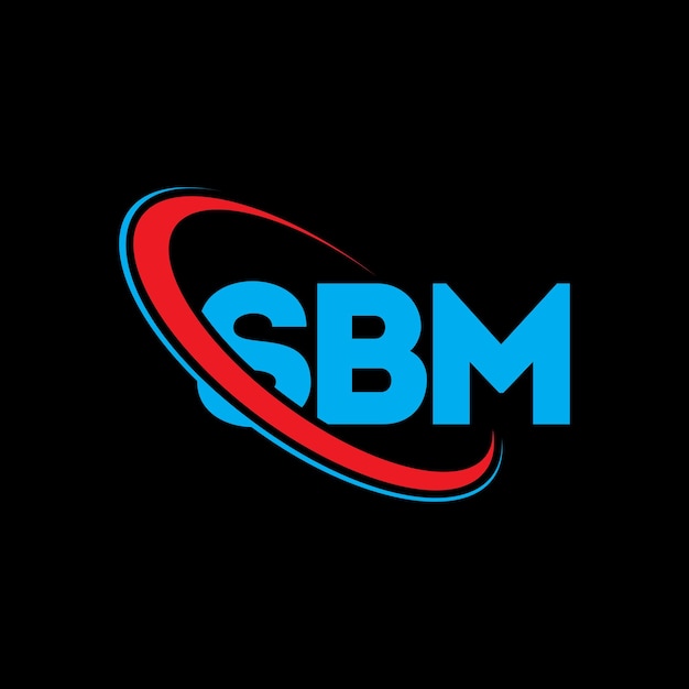 Logotipo de SBM Diseño de logotipo de letra SBM Iniciales Logotipo SBM vinculado con círculo y monograma en mayúsculas Logo SBM tipografía para negocios tecnológicos y marca inmobiliaria