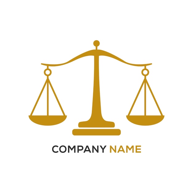 El logotipo de Scales of Justice para el bufete de abogados