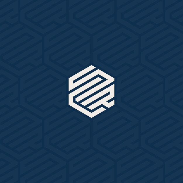 Logotipo de SCR con diseño de patrón de fondo