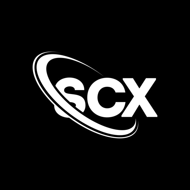 Logotipo SCX letra SCX letra diseño de logotipo Iniciales logotipo SCX vinculado con círculo y mayúscula logotipo monograma SCX tipografía para negocios de tecnología y marca inmobiliaria
