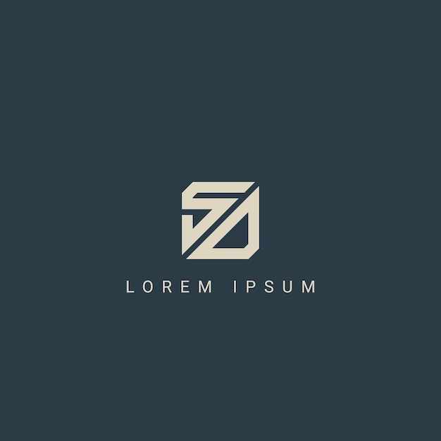 El logotipo de SD y el logotipo de DS basados en iniciales creativas mínimas, la letra SD, el monograma elegante creativo de DS.