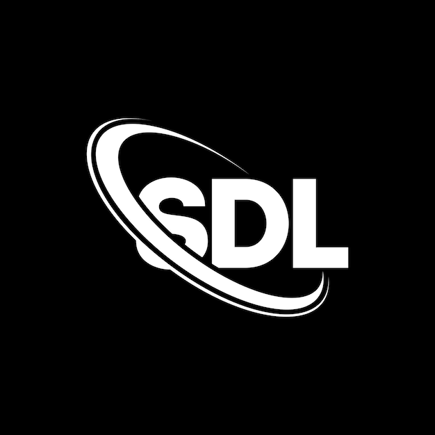 Logotipo SDL Diseño de logotipo de letra SDL Iniciales Logos SDL vinculados con círculo y monograma en mayúscula Logotipo de SDL tipografía para negocios tecnológicos y marca inmobiliaria