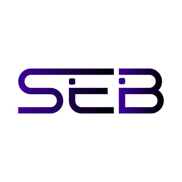 Logotipo SEB Gradiente de monograma inicial Diseño vectorial de identidad empresarial de marcas de letras minimalistas modernas