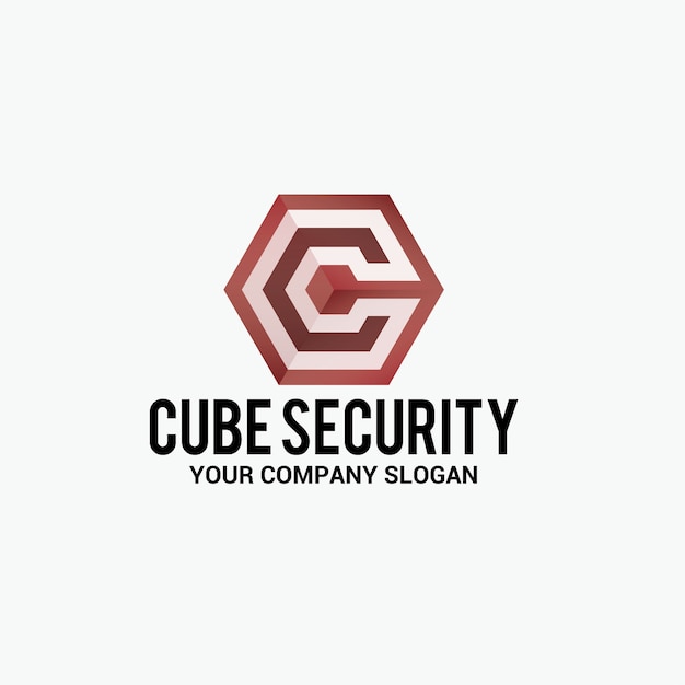 logotipo de seguridad del cubo