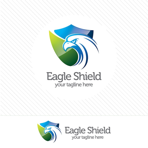 Logotipo de seguridad eagle shield