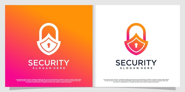 Logotipo de seguridad con estilo moderno premium vector parte 1