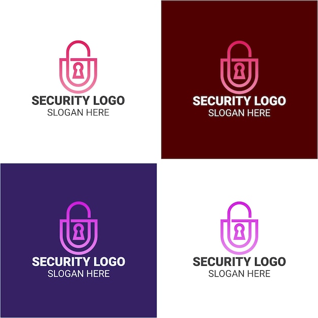 Logotipo de seguridad con icono de bloqueo y eslogan para protección y privacidad