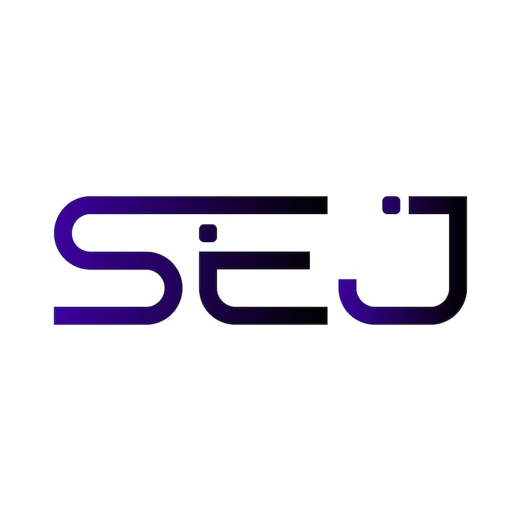 Vector el logotipo de sej es un gradiente de monograma inicial, un diseño vectorial de identidad empresarial moderno y minimalista.