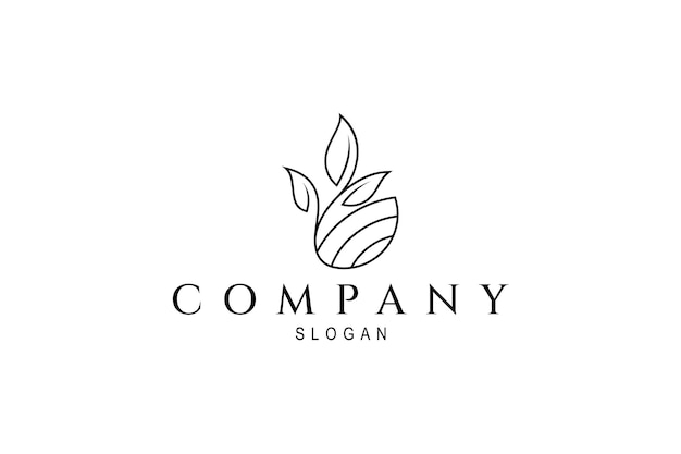 Logotipo de semillas de plantas que crecen en el suelo como si estuvieran pegadas a sus raíces