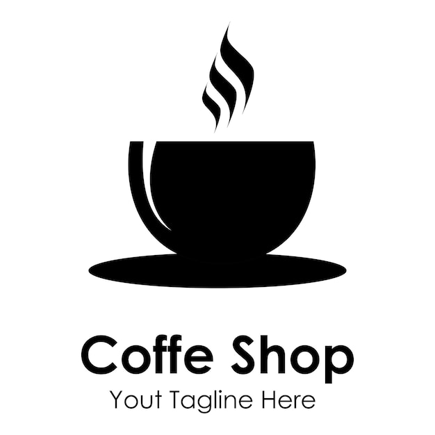 Logotipo sencillo de la cafetería