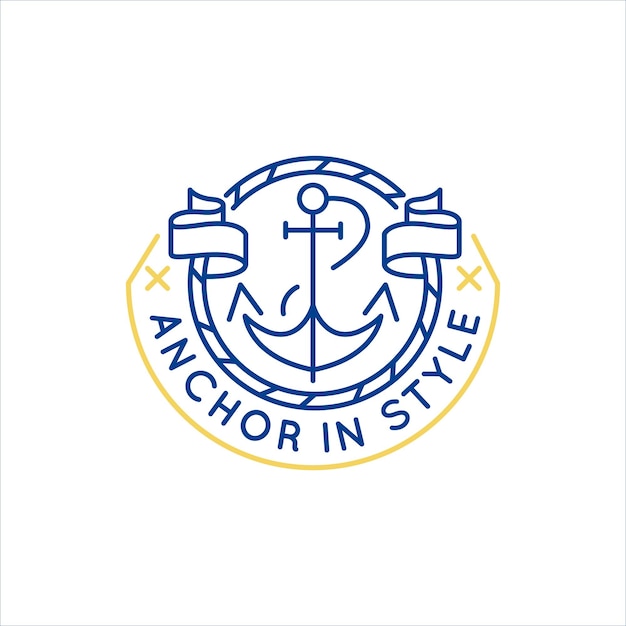 Logotipo sencillo con icono de ancla