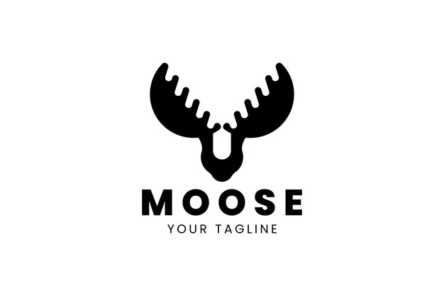 Logotipo sencillo de Moose Logotipo vectorial de Moose
