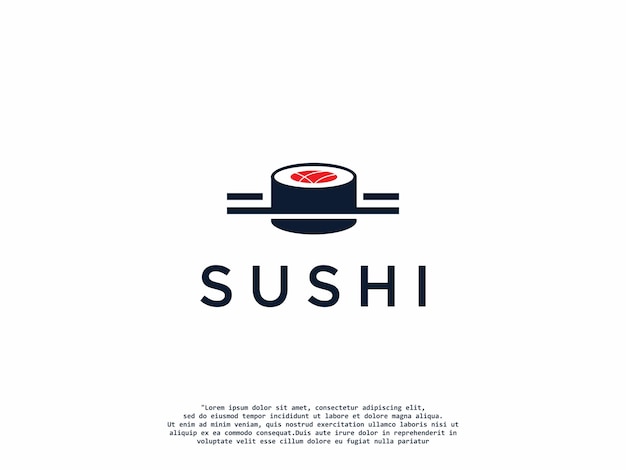 logotipo sencillo de sushi