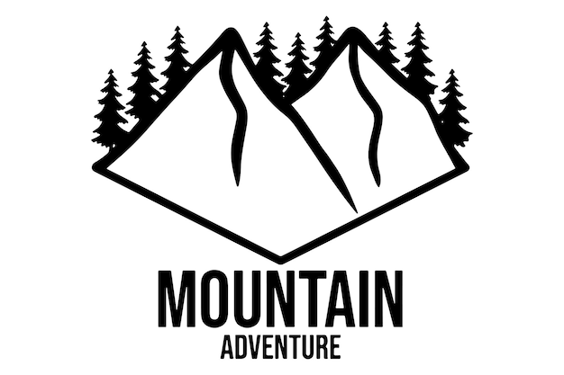 Logotipo Senderismo Montaña Aventura