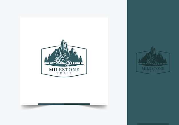 Vector un logotipo para un sendero histórico.