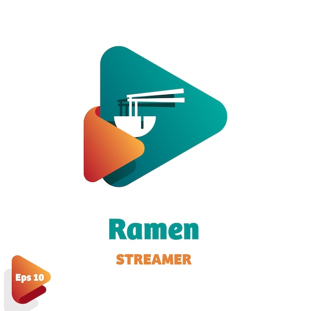 Logotipo de la serpentina de ramen