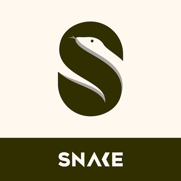logotipo de serpiente con ilustración de vector de concepto de letra s
