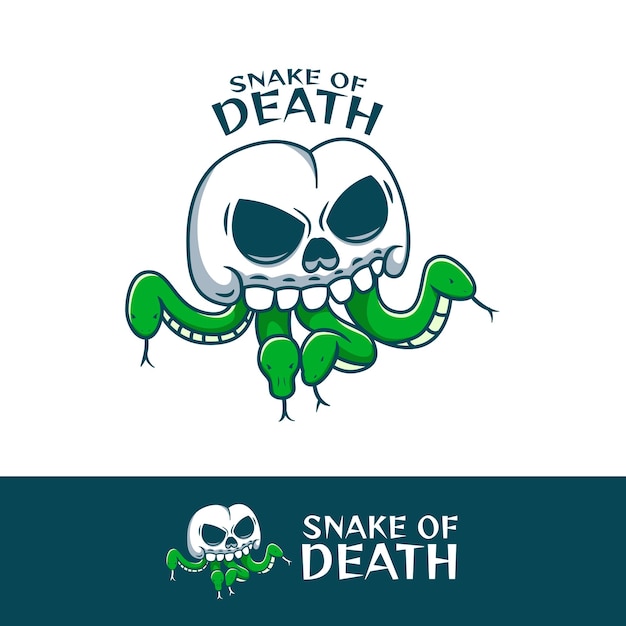 Vector logotipo de la serpiente de la muerte