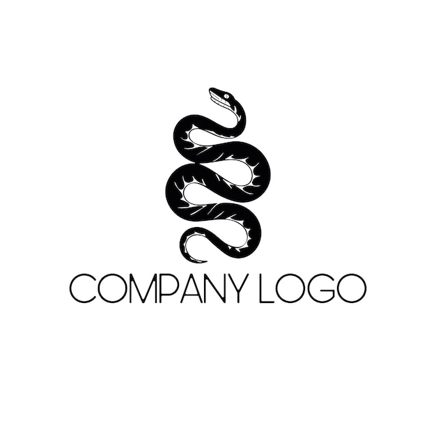 El logotipo de la serpiente negra y blanca