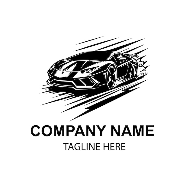 El logotipo del servicio de automóviles vectorial
